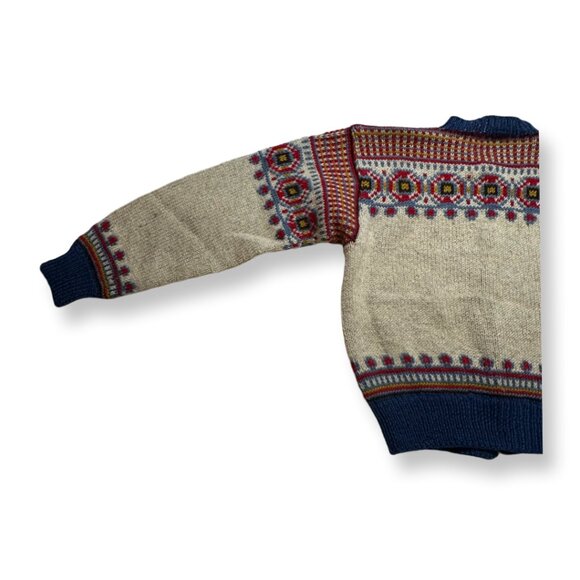 Vintage 80's Brodrene Hallen Oslo Norway Blue Wool Sweater Women's S - Picture 8 of 16